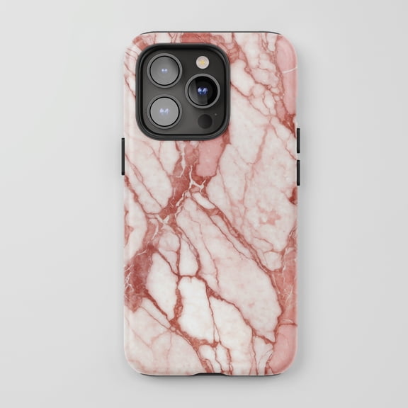 Marble Design For All iPhone Series Tough Phone Case Pink Marble
