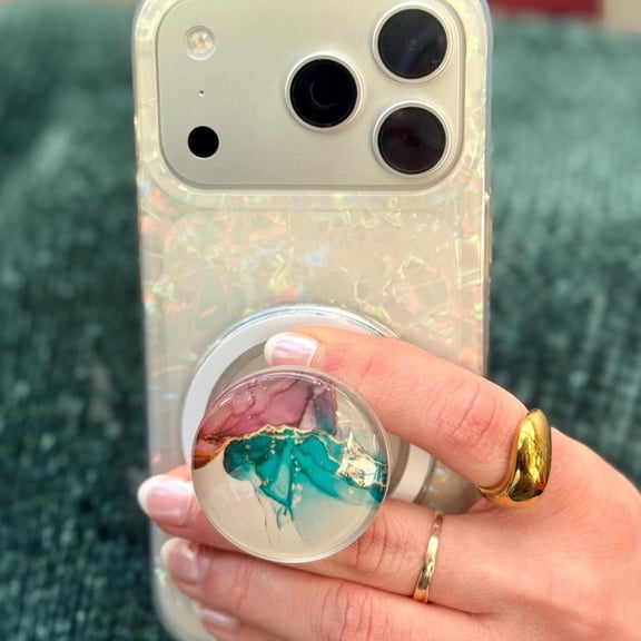 Marble Design MagSafe Phone Grip | Crystal Ball Socket, Grip