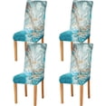 thumbnail image 1 of Marble Dining Chair Covers Set of 4 Spandex Stretch Chair Seat Protector Slipcover for Dining Room Restaurant Hotel, 1 of 6