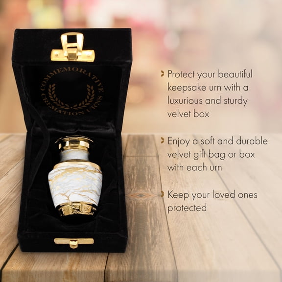 Marble Elegance White Cremation Urns for Cremation Ashes Urns for Adult Cremation Ashes Urns for Ashes