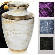 Marble Elegance White Urns for Cremation Ashes Large Urn XL or Small Keepsake Urns for Adult Cremation Ashes & Urns for Human Ashes for Home or Burial Cremation Urns Inches Large