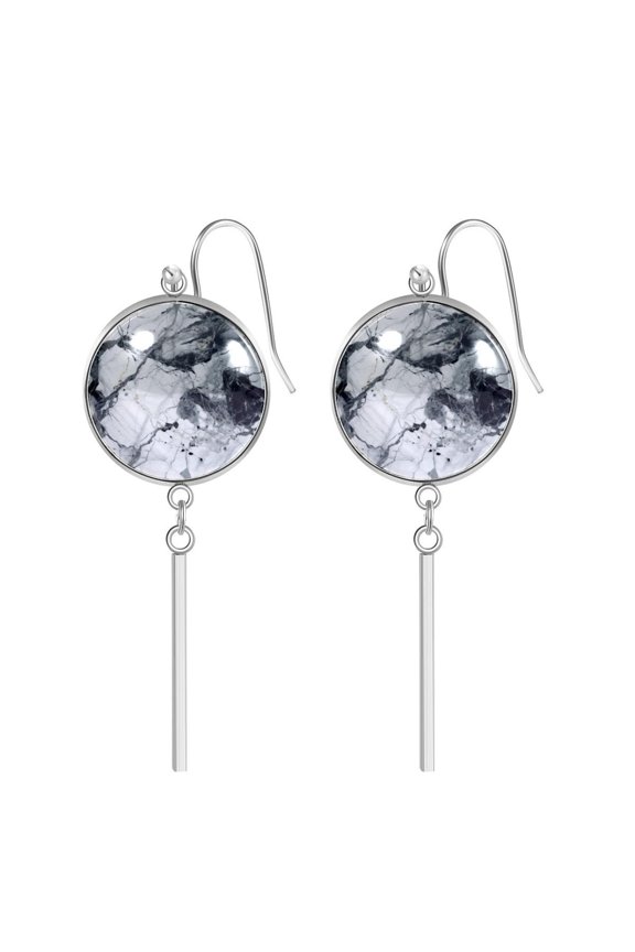 Marble Elegant Earring Hooks Dangle Earrings Set with Stylish Patterns