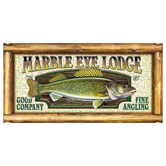 Marble Eye Lodge Novelty Sign | Indoor/Outdoor | Funny Home Décor for Garages, Living Rooms, Bedroom, Offices | SignMission personalized gift Wall Plaque Decoration