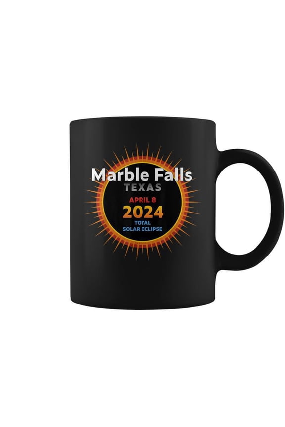 Marble Falls Texas Tx Total Solar Eclipse 2024 2 Coffee Mugs