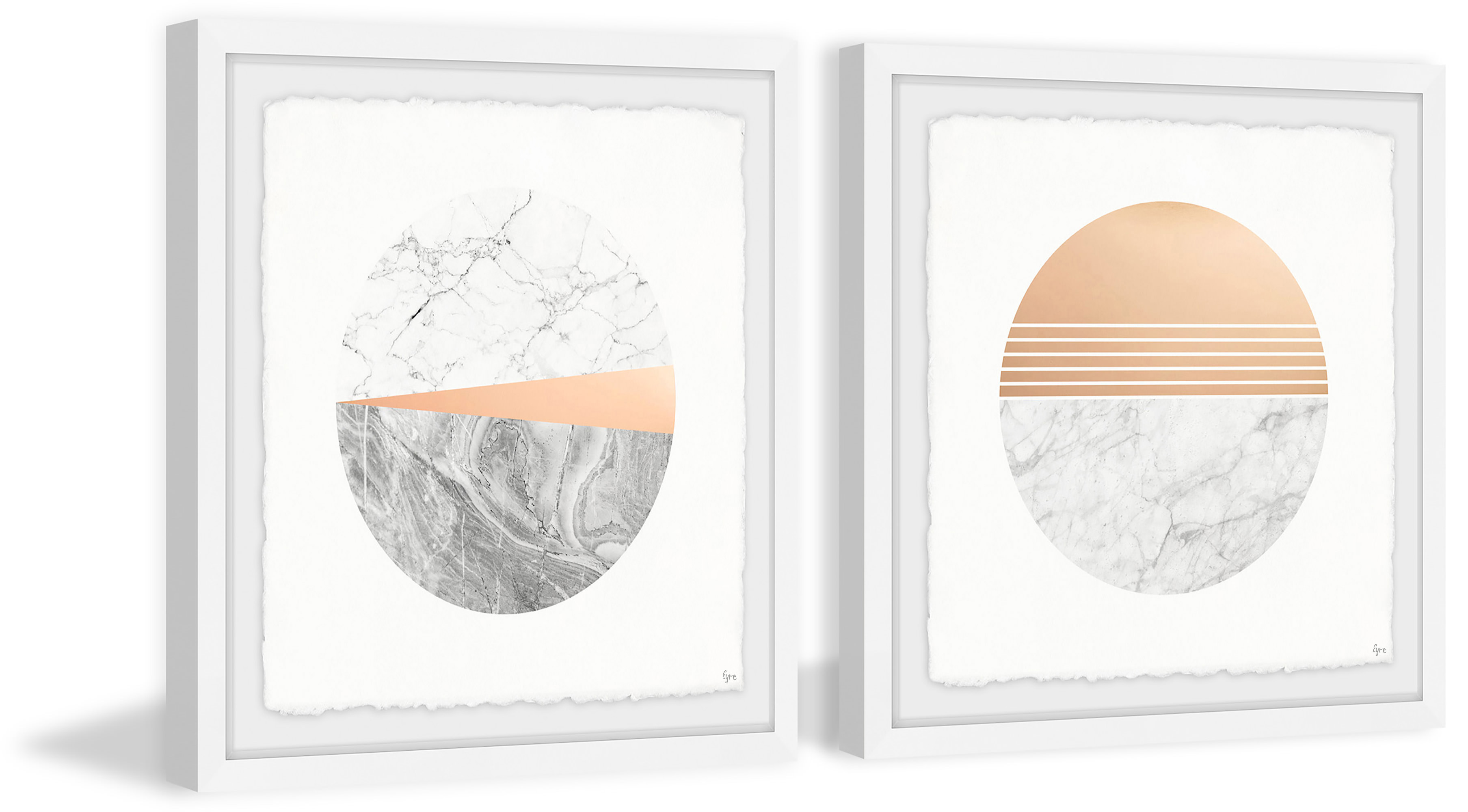 Marble Finish Diptych, Art Prints, 36.00" x 1.50"