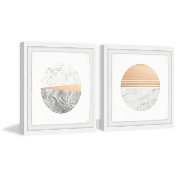 Marble Finish Diptych, Art Prints, 48.00" x 1.50"