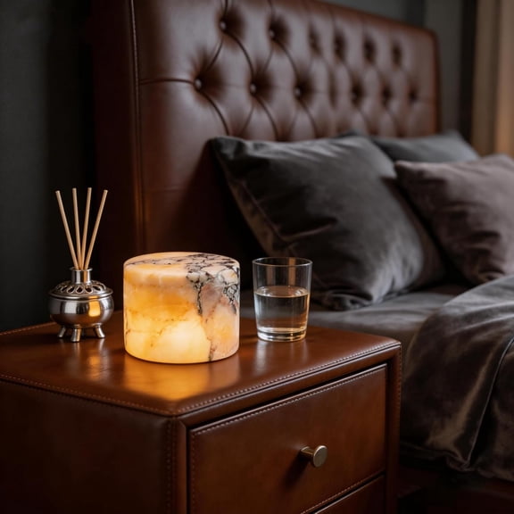 Marble Finish Touch Control Night Light, Rechargeable Bedside Table Lamp, Modern Contemporary Lamp for Bedroom Living Room