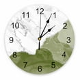 thumbnail image 1 of Marble Fluid Texture Pink Wall Clocks Silent Living Room Decoration Round Wall Clock Home Bedroom Kitchen Wall Decor Clocks（12 Inch）, 1 of 6