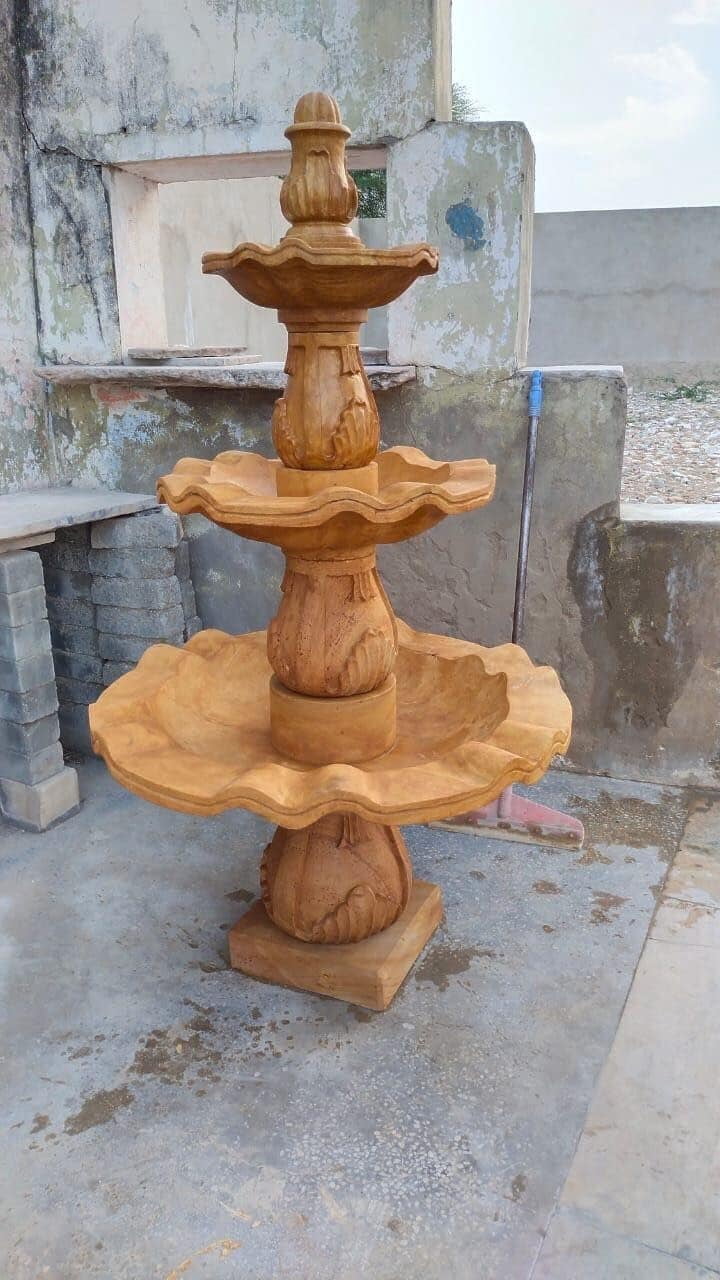 Marble Fountain Handcarved White Marble Water Fountain for Outdoor Garden Luxury Home Decor