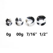 LUXE MODZ Marble Gauges Ear Plugs Thin Silicone Ear Tunnels Set Of 2