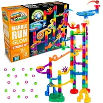 Marble Genius Glow Marble Run Starter Set - 115 Complete Pieces   Free Instruction App & Full Color Instruction Manual