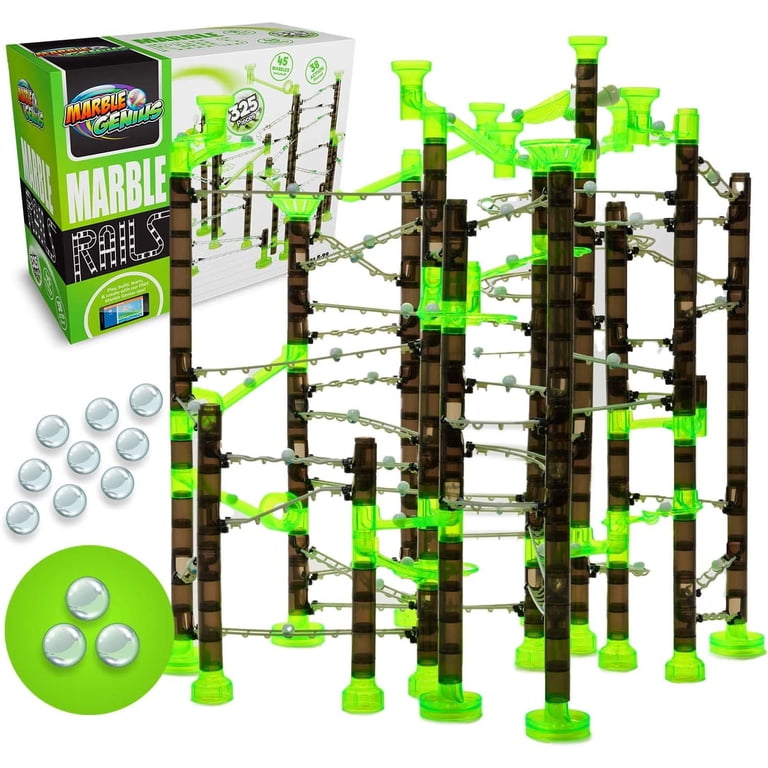 Marble Genius, Marble Rails Extreme Set, 625 Pieces, 55 Marbles