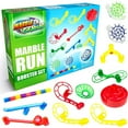 thumbnail image 1 of Marble Genius Marble Run Booster Set - 20 Pieces Total (Marbles Not Included), Construction Building Blocks Toys for Ages 3 and Above, with Instruction App Access, Add-On Set, Primary, 1 of 8