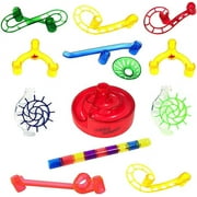 Marble Genius Marble Run Booster Set - 20 Pieces Total (Marbles Not Included), Construction Building Blocks Toys for Ages 3 and Above, with Instruction App Access, Add-On Set, Primary