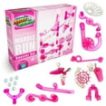thumbnail image 1 of Marble Genius Marble Run Booster Set - 30 Pieces Total (10 Action Pieces Included), Construction Building Blocks Toys for Ages 3 and Above, with Instruction App Access, Add-On Set, Pink Sparkles, 1 of 7