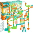 thumbnail image 1 of Marble Genius Marble Run Stunts Super Set: 125 Pieces Total, 20 Action Pieces Including 2 New Trampolines, Free Online App and Full-Color Instruction Booklet, Made for Ages 5 and Up, 1 of 8