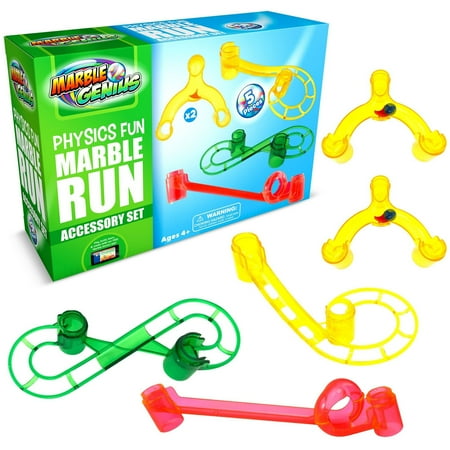 Marble Genius Physics Fun Marble Run Accessory Add-On Set (5 Pieces) - Get Ready to Engage in Endless Hours of Fun and Learning - Watch Your Marbles Race Through this Unique and Innovative Add-On