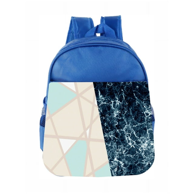 Marble Geometric Colorblock Kids Backpack Toddler