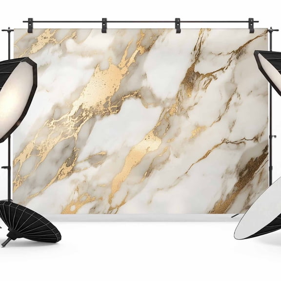 Marble Gold Backdrop for Photography,Fabric Photo Background Backdrop,Abstract Luxury Wave Gold Marbling Modern Photo Booth Background for Portrait Photoshoot Video Wedding Decoration Banner 7x5ft