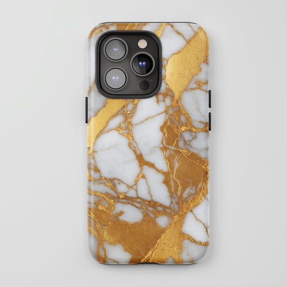 Marble Gold For All iPhone Series Tough Phone Case Luxury