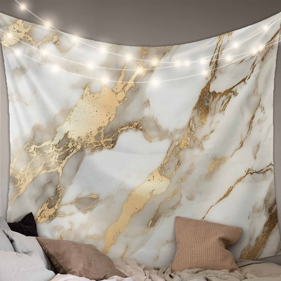 Marble Gold Large Tapestry for Bedroom Wall Hanging Tapestry,Abstract Luxury Wave Gold Marbling Modern Ceiling Backdrop Tapestries Poster Blanket Wall Decor for Teens Room Living Room Dorm 100" x 59"