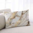 thumbnail image 1 of Marble Gold Queen Size Pillow Cover, Pillowcase Protectors with Zipper, Breathable Decorative Throw Pillow Case Cover, Abstract Luxury Wave Gold Marbling Modern Pillow Shams for Couch Sofa 20x30Inch, 1 of 8