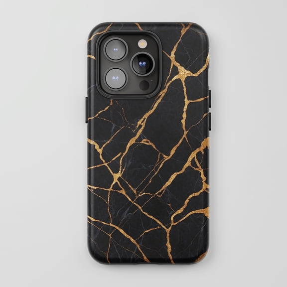 Marble Gold Veins For All iPhone Series Tough Phone Case