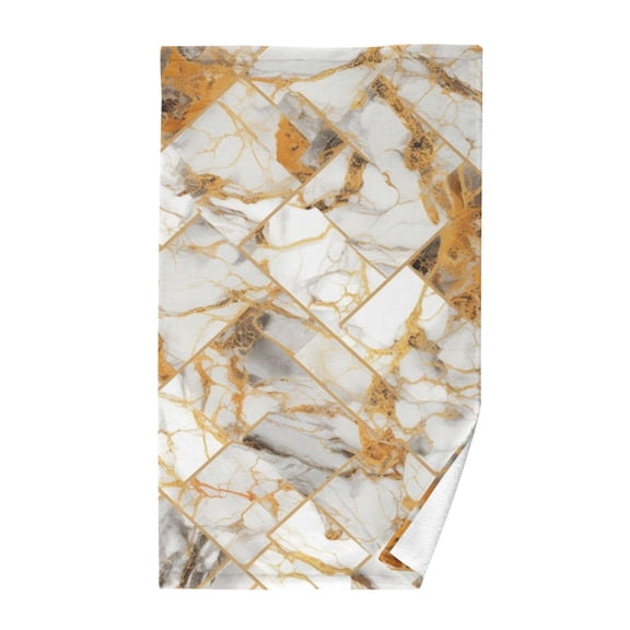 Marble Golden Cotton Face Towels Soft Hand Towel Absorbent Bathroom Towel for Kitchen Hotel Decoration