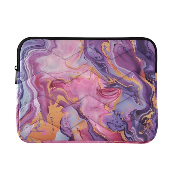 Marble Gradient Purple Quilted Laptop Protective Cases Computer Sleeves Tablet Bags Briefcases M