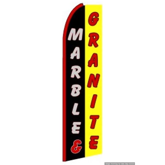 Marble & Granite Swooper Flag (Hardware Not Included) |Advertisement /Business Flags | Feather Flag |