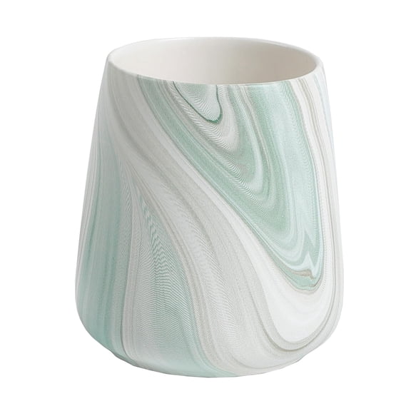 Marble Green 1Pc Ceramic Toothbrush Holder Bathroom Countertop Storage