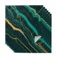 thumbnail image 1 of Marble Green Cloth Napkins, Retro Abstract Ombre Gold Nature Cracks Washable and Reusable Dinner Napkins Set of 6, Table Napkin for Kitchen Party Birthday Wedding Hotel Housewarming 20"x20", 1 of 8