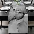 thumbnail image 1 of Marble Grey Table Runner 120 Inches Long, Modern Abstract Ink Painting Luxury Kitchen Coffee Dining Table Decoration for Home Party Birthday Wedding Home Decor 13x120 Inches, 1 of 8