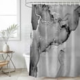 thumbnail image 1 of Marble Grey Waterproof Fabric Shower Curtain,Modern Abstract Ink Painting Luxury Waterproof Fabric Shower Curtain for Bathroom Curtains Bathtubs Hotel Shower Curtains with 12 Hooks Small 36x72in, 1 of 8