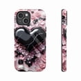 thumbnail image 1 of Marble Heart Pink Floral iPhone Case for Women Men Valentine's Day Gift Compatible with iPhone 11/12/13/14/15/16 (Pro Max/Plus), 1 of 9