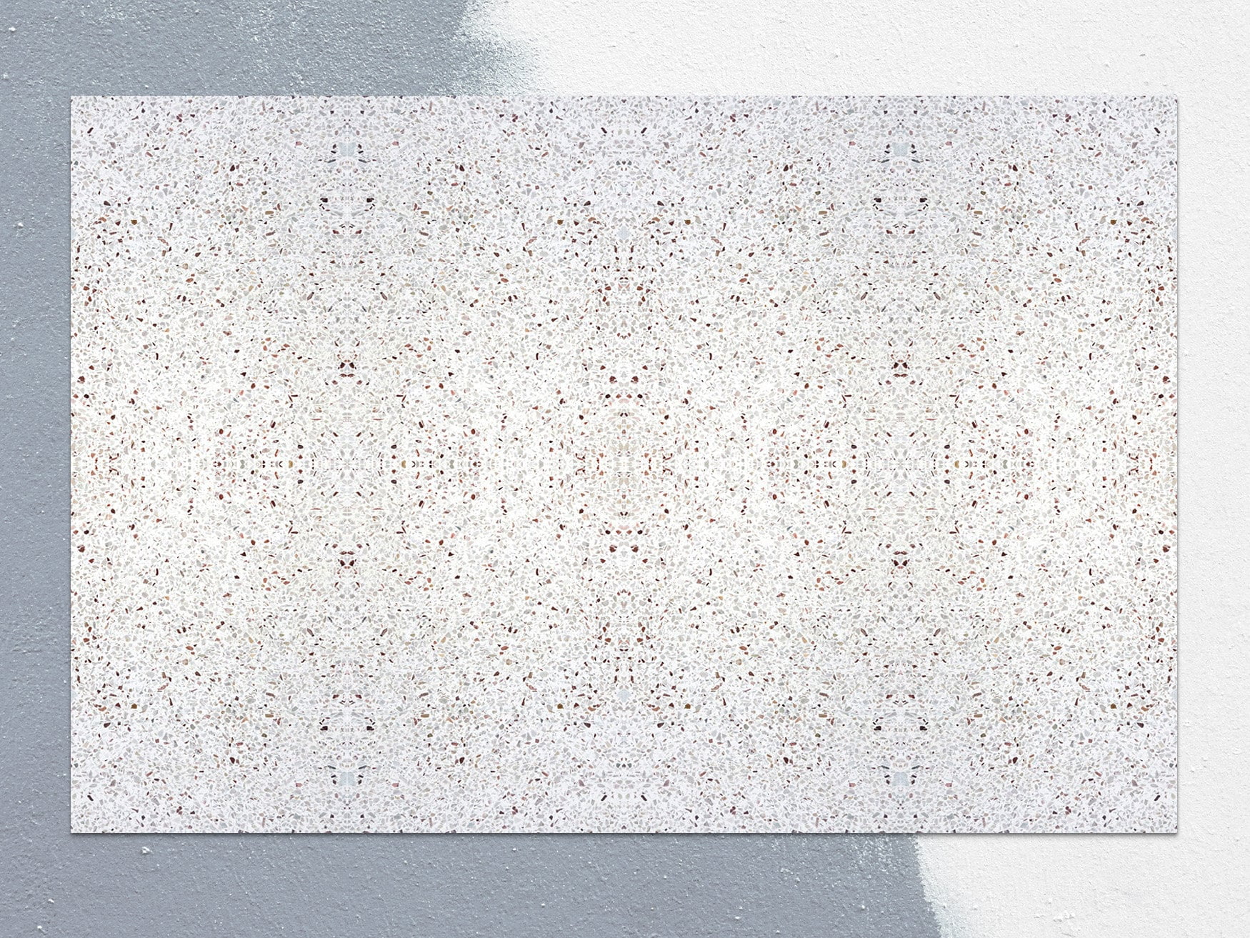 Marble Irregular Dots Mat, Beige Linoleum Rug, Gray Floor Mat, Marble Rug, Linoleum Mat, Area