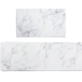 thumbnail image 1 of Marble Kitchen Mats, 2 Pieces Marble Bathroom Rugs Non-Slip Black and White Kitchen Rugs Anti Fatigue Kitchen Floor Comfort Mats for Home Office Bathroom Entryway, 1 of 6