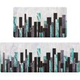 thumbnail image 1 of Marble Kitchen Rugs Sets of 2, Green Black Non Slip Washable Kitchen Mats Cushioned Anti Fatigue, Comfort Floor Standing Mats for Kitchen Home Sink Office Laundry, 18'''' x 30''''+18'''' x 48'''', 1 of 6