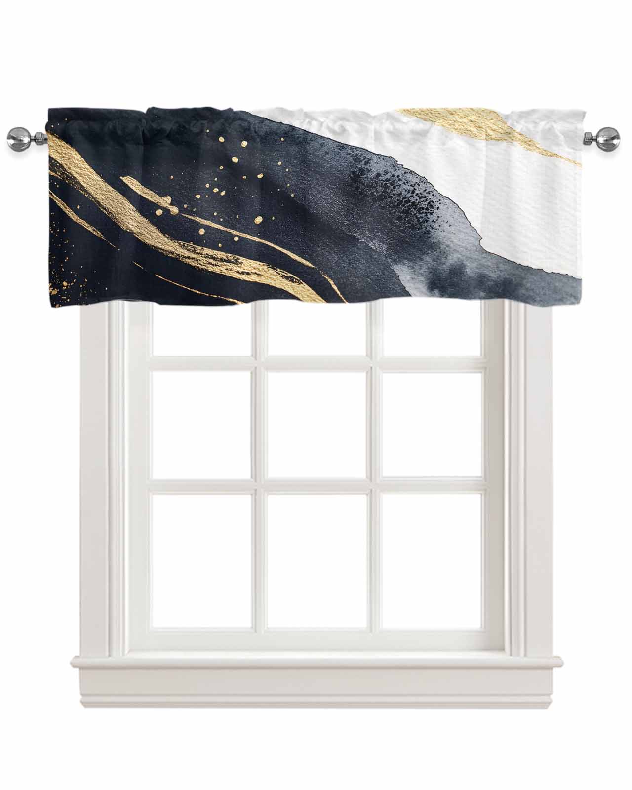 Marble Kitchen Valances for Windows Farmhouse Linen Window Valance ...