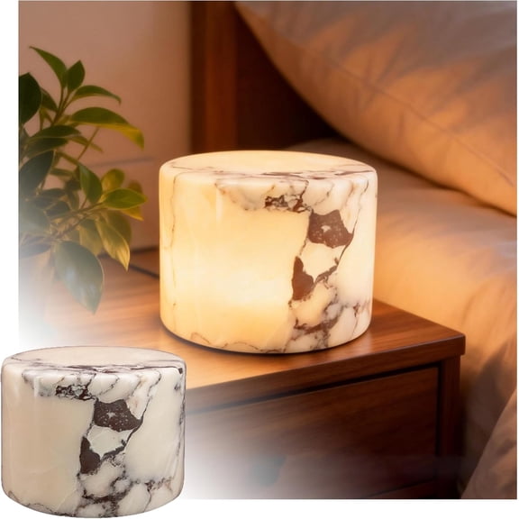 Marble Lamp Night Light Touch Bedside Table Lamp for Bedroom, Marble Texture Night Light, Dimmable LED Bedside Table Lamp, Touch Control, Type-C Rechargeable, Warm Glow Ambient Lamp for Bedroom