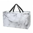 thumbnail image 1 of Marble Large Capacity Foldable Laundry Organizer Storage Bins Beach Bag Storage Bag Reusable Oxford Cloth, 1 of 7