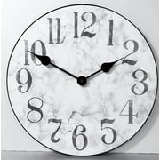 Marble Large Wall Clock | Beautiful Color, Silent Mechanism, Made in USA