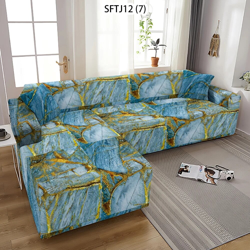 Marble Line Style Sofa Cover Abstract Geometric Decor Couch Covers for Living Room Furniture