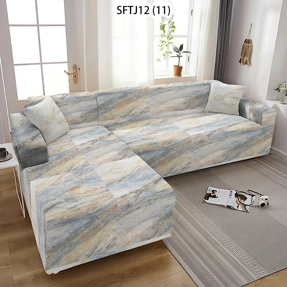 Marble Line Style Sofa Cover Abstract Geometric Decor Couch Covers for Living Room Furniture