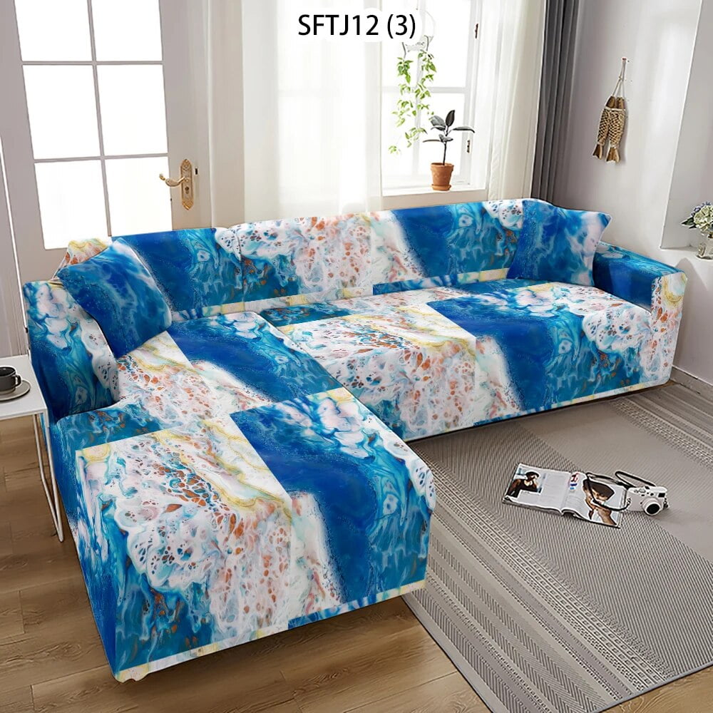 Marble Line Style Sofa Cover Abstract Geometric Decor Couch Covers for Living Room Furniture