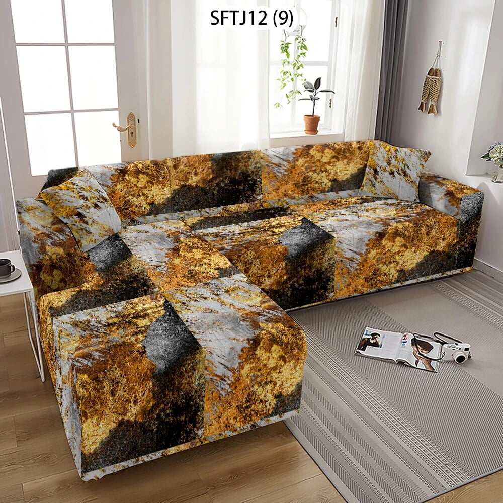 Marble Line Style Sofa Cover Abstract Geometric Decor Couch Covers for Living Room Furniture