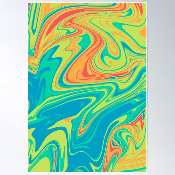 Marble Liquid Warm Detector Poster Wall Art, Modern Wall Decor For Living Room Bedroom, 8x12 UNFRAMED