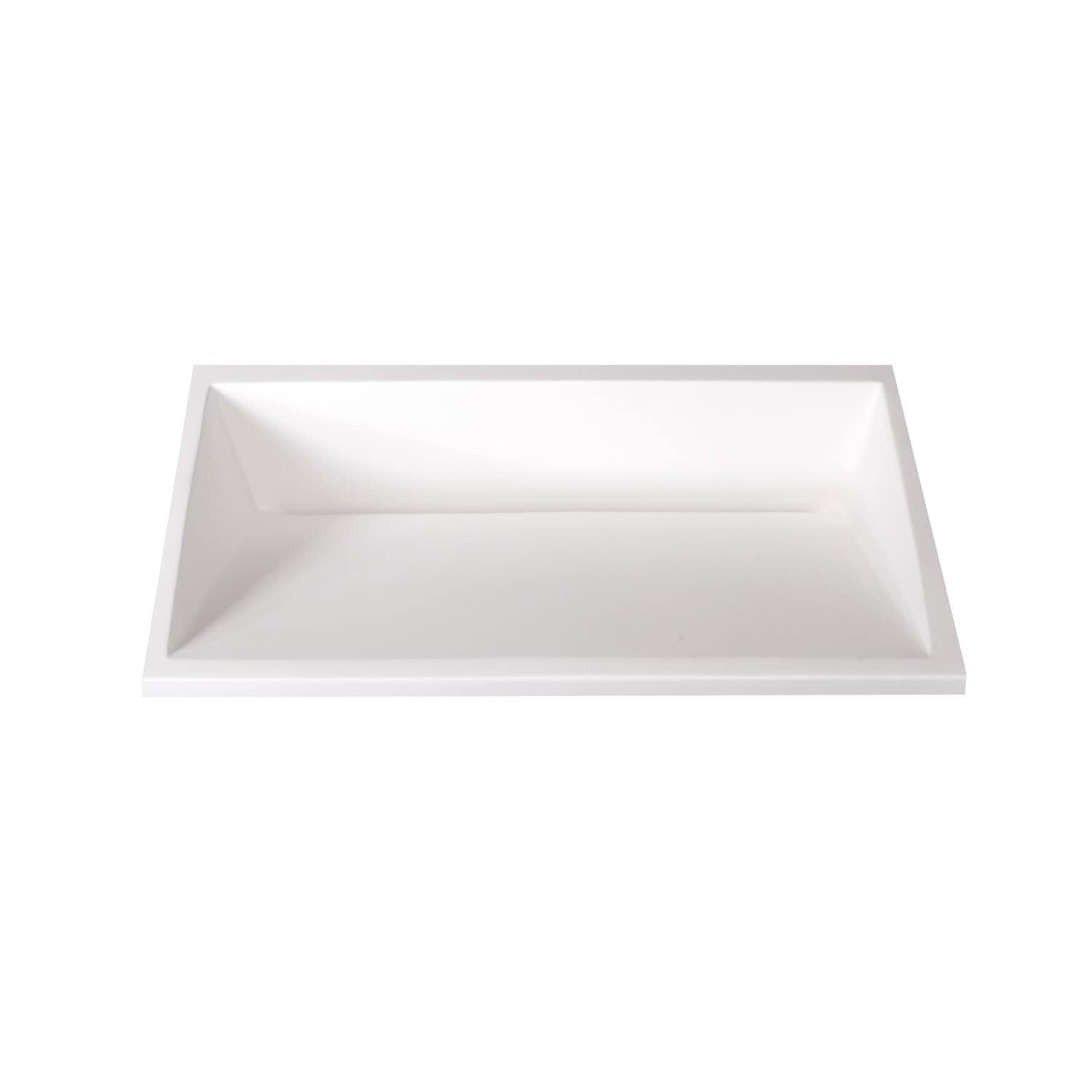 MarbleLite Undermount Ramp Sink 20 White Gloss. White