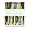 thumbnail image 1 of Marble Modern Geometric Flowers Abstract 3-Piece Kitchen Curtains Set Kitchen Curtains Sets with Valance for Windows Rod Pocket Machine Washable Kitchen Decor Decorations (54"x18"+2x27.5"x24"), 1 of 6