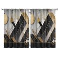 thumbnail image 1 of Marble Modern Geometric Flowers Abstract Curtains-blackout Curtains Bedroom Decor Living Room Darkening Grommet Window Drapes 2 Panels Set 41"x63", 1 of 2